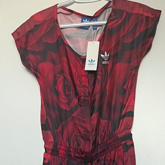 Adidas Red Floral Camo Jumpsuit - Picture 3 of 8